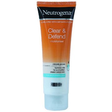 کرم مرطوب کننده پوست چرب نیتروژنا ضد جوش  Neutrogena Clear & Defend 