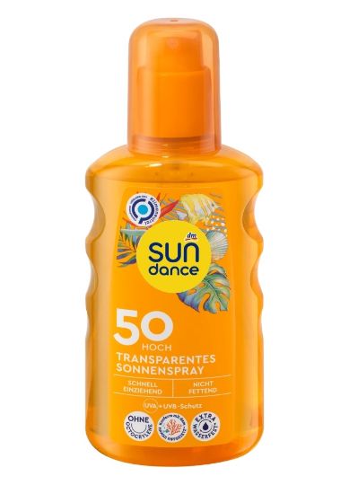 اسپری ضد آفتاب سان دنس شفاف200 میل SPF50